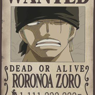 Poster - One Piece - Wanted Roronoa Zoro