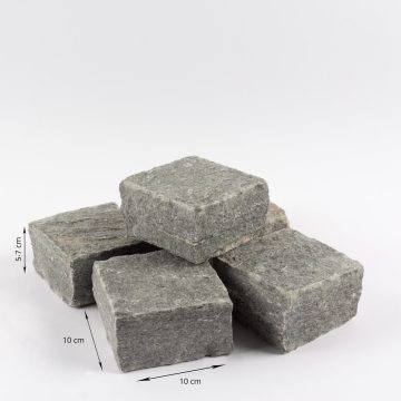Piatra Cubica Ardezie Kavala Natur, 10 x 10 x 5-7cm