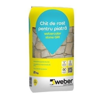 Chit Rosturi Piatra Naturala - Weber Color Stone Gri, 20 kg