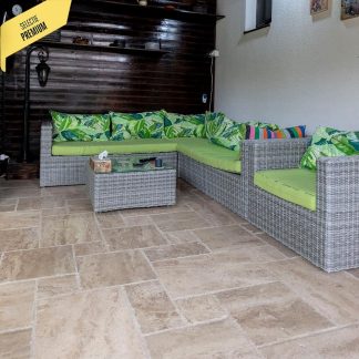 Travertin Latte PREMIUM French Pattern Set Periat si Daltuit, 1.2 cm