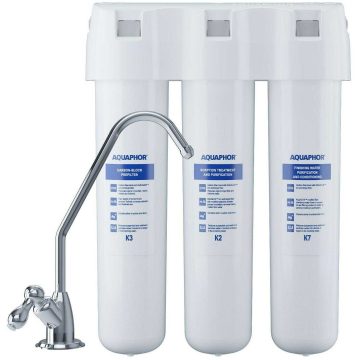 Filtru de apa Aquaphor Crystal, 3 trepte de filtrare, montare sub chiuveta