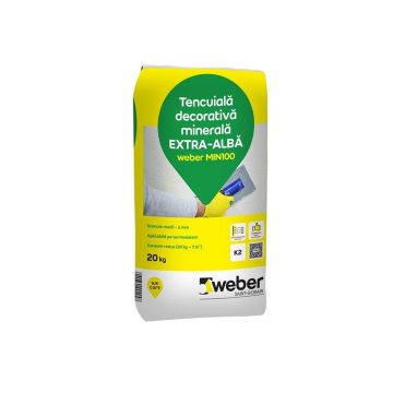 Tencuiala decorativa minerala - Weber MIN 100 - K 2, 20 kg