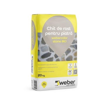 Chit Rosturi Piatra Naturala - Weber Color Stone Bej, 20 kg