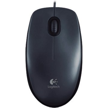 Mouse USB wired Logitech M100, Negru