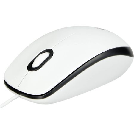 Mouse USB wired Logitech M100, Alb