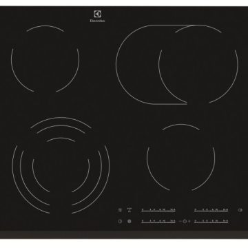 Plita incorporabila Electrolux EHF6547FOK, 4 Arzatoare, Vitroceramica, Negru