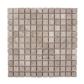 Mozaic Travertin Latte Antichizat, 2.3 x 2.3 cm