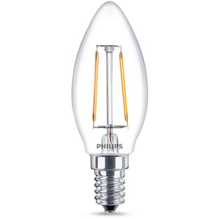 Bec LED lumanare Philips Classic, 2.3W, Soclu E14