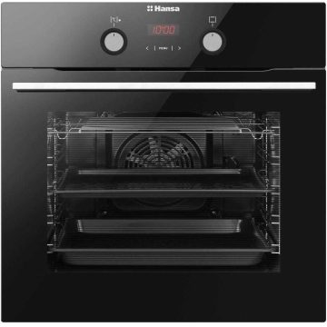 Cuptor incorporabil Hansa BOES68465, Electric, 66 l, Clasa A, Negru