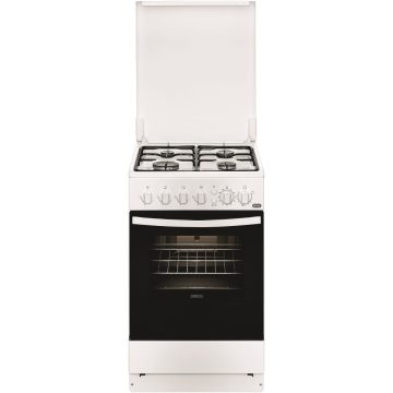 Aragaz pe Gaz Zanussi ZCG512G1WA, Rotisor, Grill, 4 arzatoare