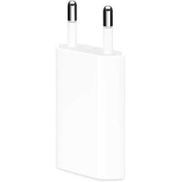 Incarcator retea Apple 5W, Lightning pentru Apple iPhone, Alb