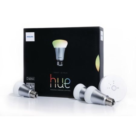 Set 3 becuri LED Philips Hue, RGB, plus bridge Wi-Fi