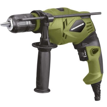 Masina de gaurit cu percutie Heinner IMD24, 810 W, 3200 RPM, Mandrina 13 mm, 9 Burghie incluse