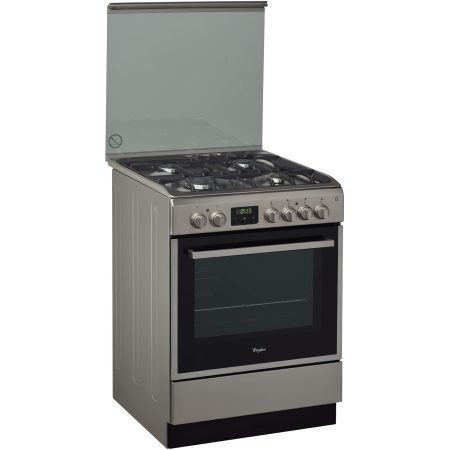 Aragaz mixt Whirlpool ACMT 6332/IX, Cuptor electric, Grill, 4 arzatoare, Clasa A