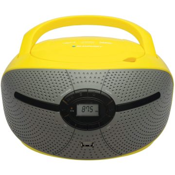 Microsistem audio Blaupunkt Boombox BB6YL, CD, USB, AUX, Galben