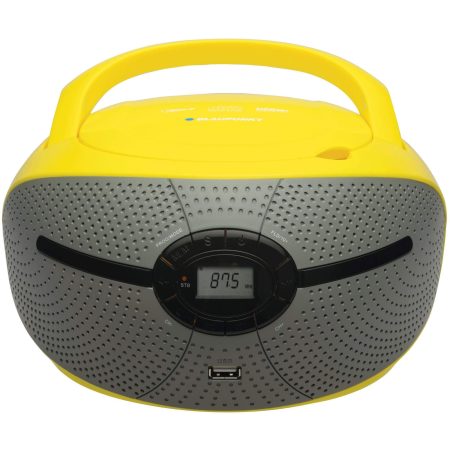 Microsistem audio Blaupunkt Boombox BB6YL, CD, USB, AUX, Galben