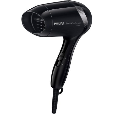 Uscator Philips BHD001/00, 1200 W, 2 viteze, 2 trepte temperatura, Negru