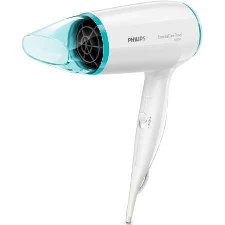 Uscator de par Philips Essential Care BHD006/00, 1600 W, 3 viteze, 3 trepte temperatura, Alb/Albastru