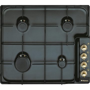 Plita incorporabila rustica Hansa BHG63100020, Gaz, 4 Arzatoare,Antracit