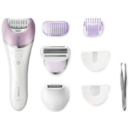 Epilator Philips BRE631/00, 32 puncte de prindere, 2 viteze, Umed/Uscat, Alb