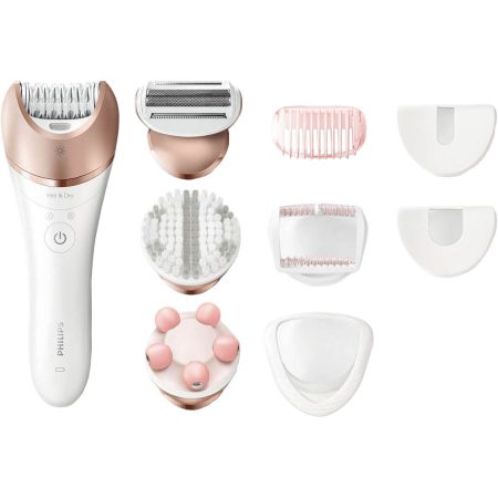 Epilator Philips BRE650/00, 32 puncte de prindere, 2 viteze, Umed/Uscat, Alb