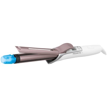 Ondulator Rowenta CF3810F0, 200º, Invelis Cashmere Keratin, Alb/Roz