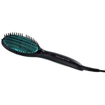 Perie electrica de indreptat parul Rowenta CF5820F0, Invelis ceramic, 200º, Negru
