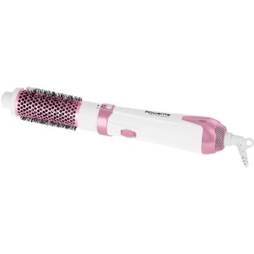 Perie cu aer cald Rowenta CF7817F0, 1200 W, 2 viteze, Invelis ceramic, Roz/Alb