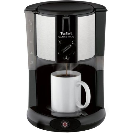 Cafetiera Tefal Subito Mug CM2908, 1.25 l, 10 cesti, Argintiu/Negru