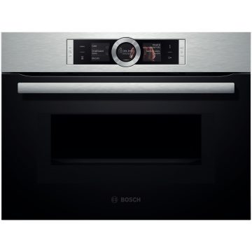 Cuptor incorporabil cu functie microunde Bosch CMG656BS1, Electric, 45 l, Grill, Inox