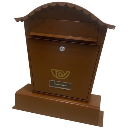 Cutie postala cu suport de ziar, Strend Pro Hubert, Maro, 50x32x10.5 cm