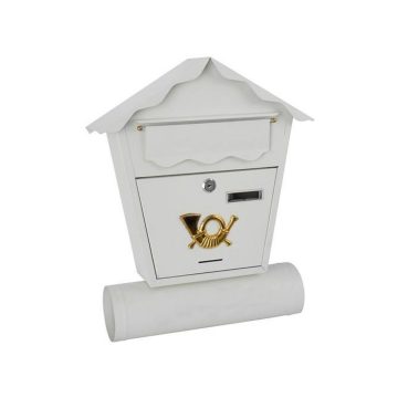 Cutie postala cu suport de ziar Strend Pro SK-252190, Alb