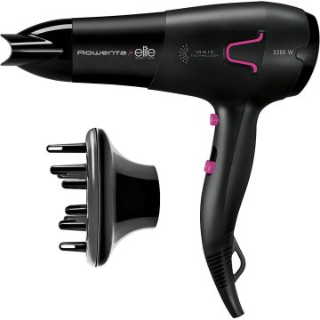 Uscator de par Rowenta CV5622, 2200 W, 2 viteze, Negru/Roz