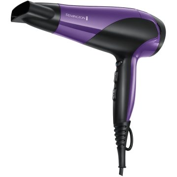 Uscator de par Remington Ionic Dry D3190, 2200 W, 2 viteze, 3 trepte temperatura, Mov/Negru