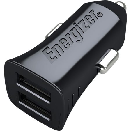 Incarcator auto Energizer, MicroUSB, Dual USB, Negru