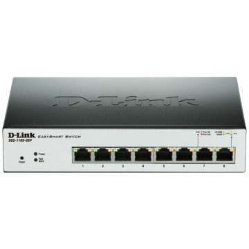 Switch D-Link DGS-1100-08P, 8 porturi, 10/100/1000 Mbps
