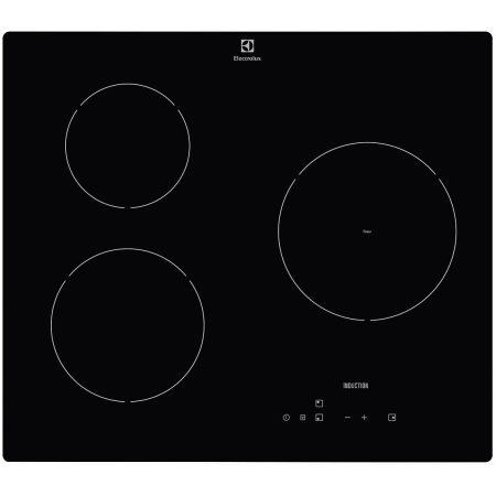 Plita incorporabila Electrolux E6203IOK, Inductie, 3 Zone de gatit, Touch control, 59 cm, Negru