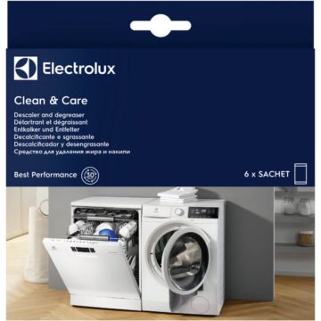 Solutie anticalcar si degresant pentru masini de spalat rufe/vase Electrolux E6WMDW06