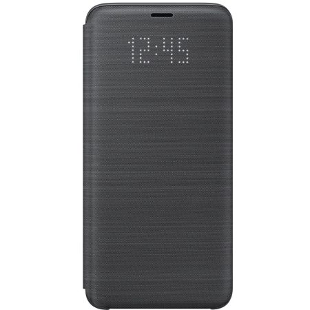 Husa LED Flip Wallet Samsung pentru Galaxy S9, Negru