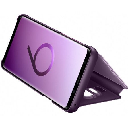 Husa Clear View Stand Cover Samsung pentru Galaxy S9 Plus, Violet