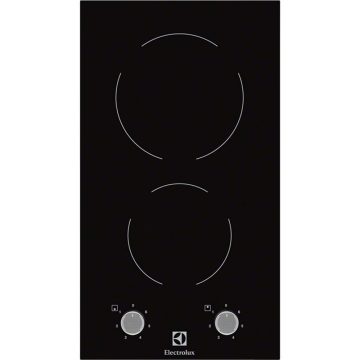 Plita incorporabila Electrolux Domino EHF3920BOK, Vitroceramica, 2 zone de gatit