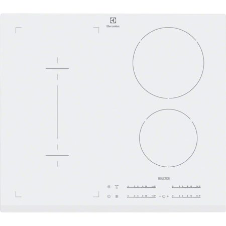 Plita incorporabila Electrolux EHI6540FWP, Inductie, 4 Zone de gatit, Touch control, 60 cm, Alb