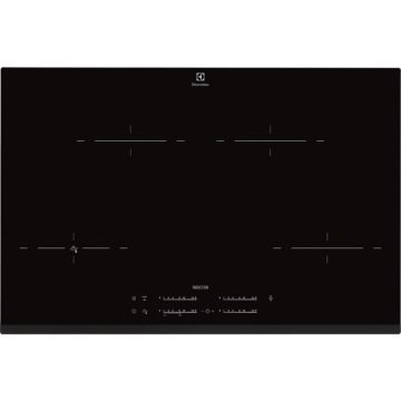 Plita incorporabila Electrolux EHR8540FHK, Inductie, 4 Zone de gatit, Touch control, 78 cm, Negru