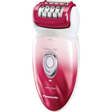 Epilator Panasonic ES-ED92RP503, 48 puncte de prindere, 2 viteze, Umed/Uscat, Rosu