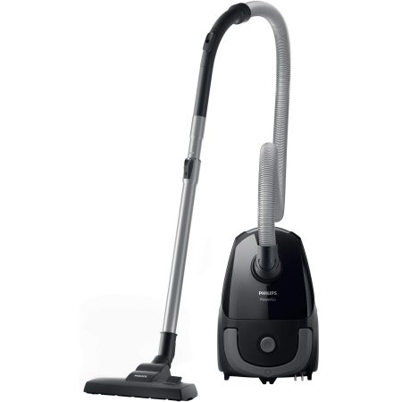 Aspirator cu sac Philips FC8241/09, 3 L, 750 W, Sac S-bag, Filtru antialergic, Accesorii integrate, Tub Telescopic, Raza de actiune 9m, 27.9 kWh/an, Negru