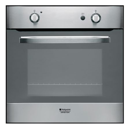 Cuptor incorporabil Hotpoint FHG IX/HA, gaz, 58 l, grill, rotisor, timer, inox