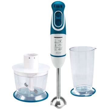 Mixer vertical Heinner HB-600BL, 600 W, 0.7 l, 5 viteze, Albastru