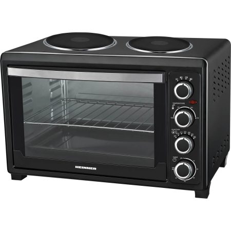 Cuptor electric cu 2 plite Heinner HCE-452BK, 1600 W, 45 L, Grill