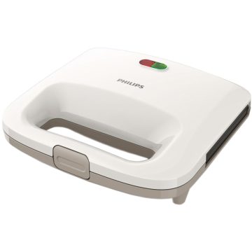 Sandwich-maker Philips Daily Collection HD2392/00, 820 W, Alb/Bej