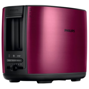 Prajitor de paine Philips HD2628/00, 950 W, 2 felii, Rosu